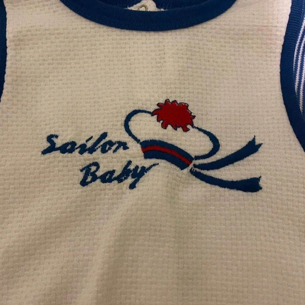 Vintage Gerber sailor baby onsie-large EUC